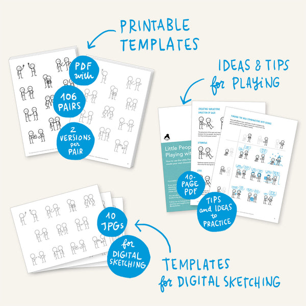 **NEW** Little People Pairs – Printable Templates – PDF (English) - Eva-Lotta's Shop