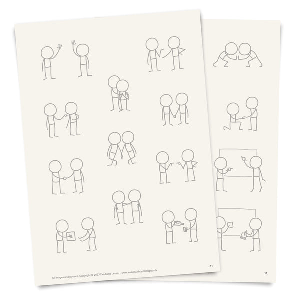 **NEU** Little People zu zweit – Zeichenvorlage PDF (Deutsch) - Eva-Lotta's Shop