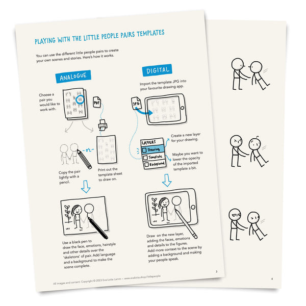 **NEW** Little People Pairs – Printable Templates – PDF (English) - Eva-Lotta's Shop