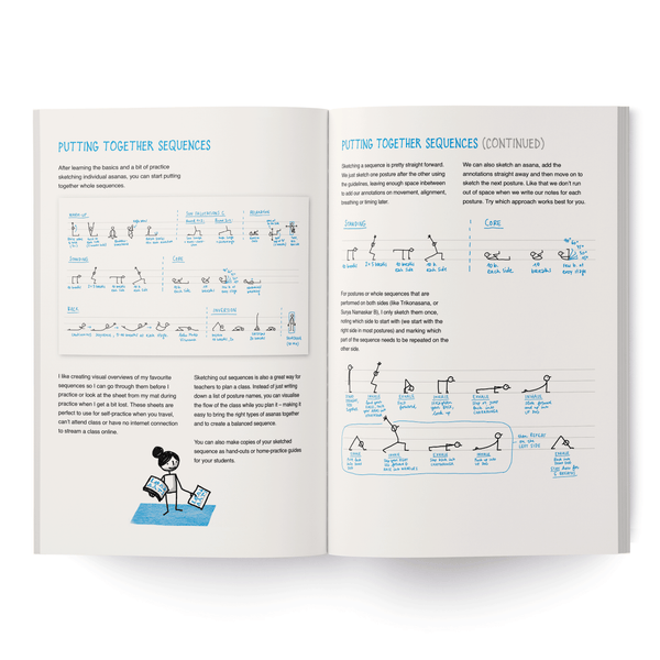 Yoganotes – Sketching Yoga Stick Figures – Printed version (English) - Eva-Lotta's Shop