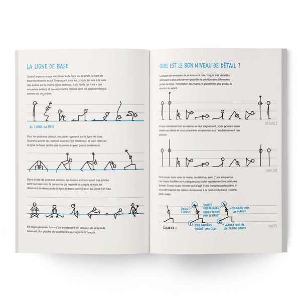 Yoganotes – Dessinez les postures de yoga  – Version imprimée (Français) - Eva-Lotta's Shop