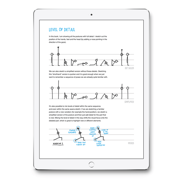 Yoganotes – Sketching Yoga Stick Figures – PDF version (English) - Eva-Lotta's Shop