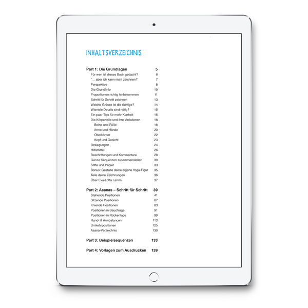 Yoganotes – Yoga-Strichfiguren zeichnen – PDF Version (Deutsch) - Eva-Lotta's Shop