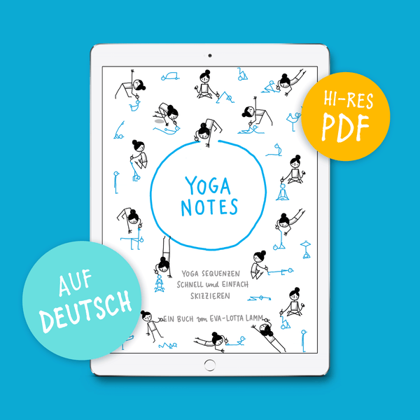 Yoganotes – Yoga-Strichfiguren zeichnen – PDF Version (Deutsch) - Eva-Lotta's Shop