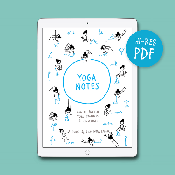 Yoganotes – Sketching Yoga Stick Figures – PDF version (English) - Eva-Lotta's Shop
