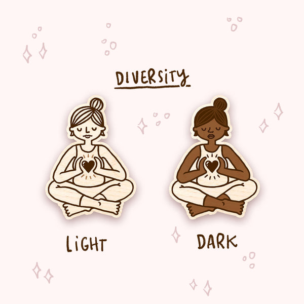 Wooden Yogi/ni Pin - Eva-Lotta's Shop