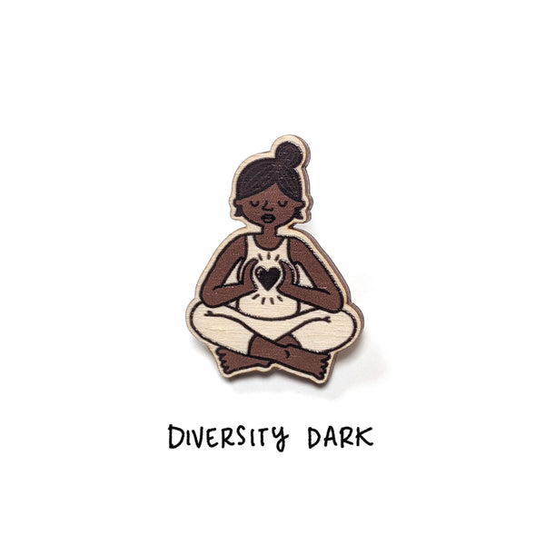 Wooden Yogi/ni Pin - Eva-Lotta's Shop