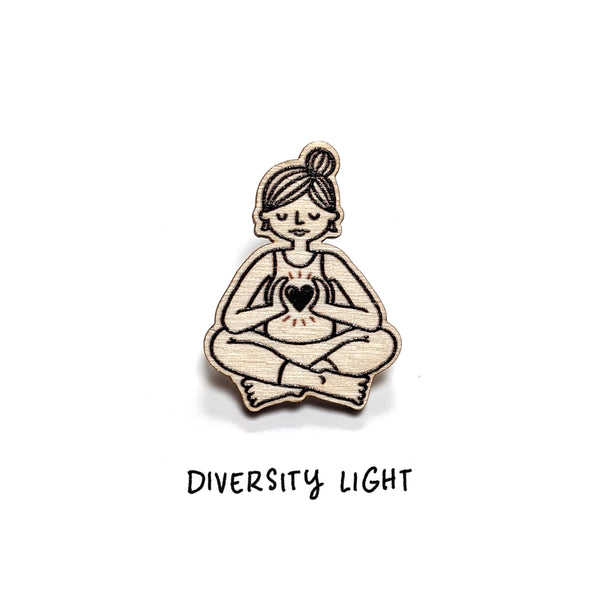 Wooden Yogi/ni Pin - Eva-Lotta's Shop