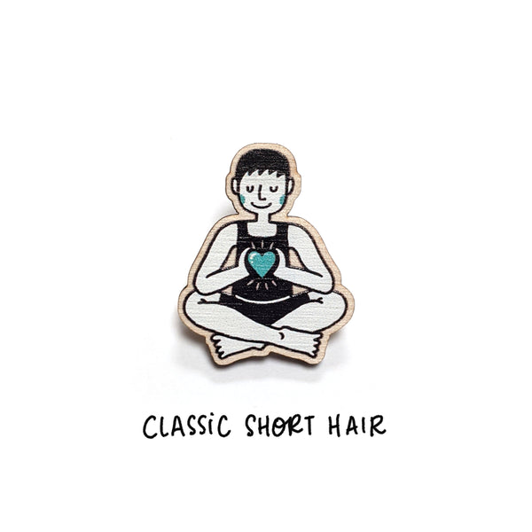 Wooden Yogi/ni Pin - Eva-Lotta's Shop