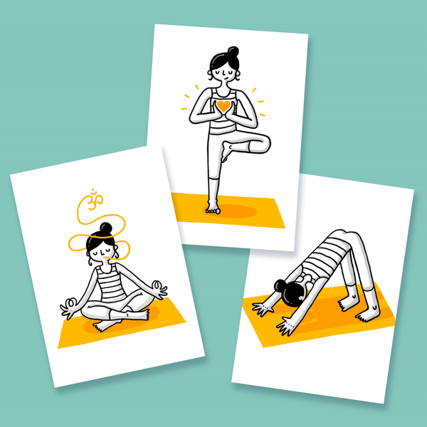 Yoga Asana Postcards - Eva-Lotta's Shop