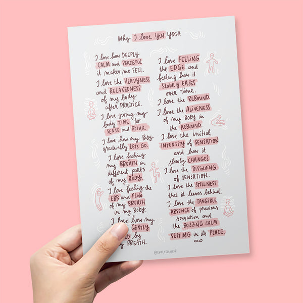 Why I love Yin Yoga – Offset Print (English) - Eva-Lotta's Shop