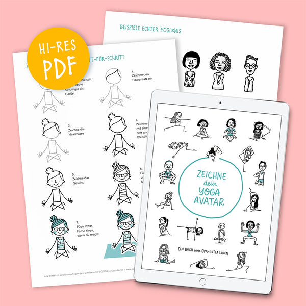 Zeichne dein Yoga-Avatar – PDF (Deutsch) - Eva-Lotta's Shop