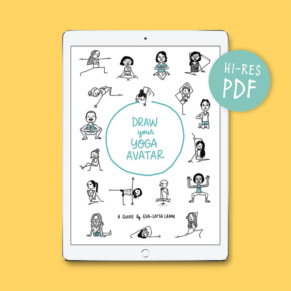 Draw your Yoga-Avatar – Printable PDF (English) - Eva-Lotta's Shop