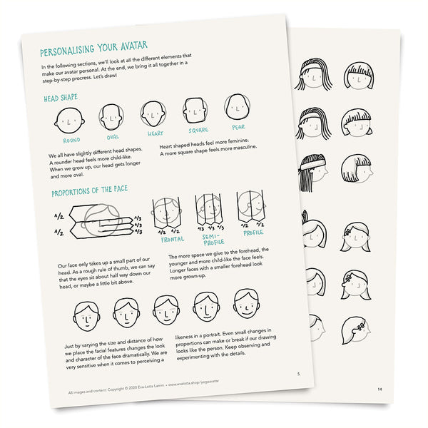 Draw your Yoga-Avatar – Printable PDF (English) - Eva-Lotta's Shop