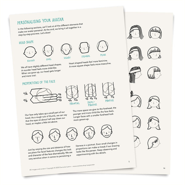 Draw your Yoga-Avatar – Printable PDF (English) - Eva-Lotta's Shop