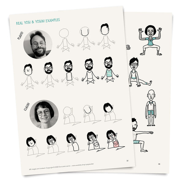 Draw your Yoga-Avatar – Printable PDF (English) - Eva-Lotta's Shop