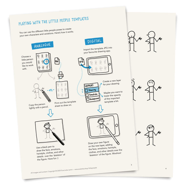 Little People Basics – Printable Templates – PDF (English) - Eva-Lotta's Shop