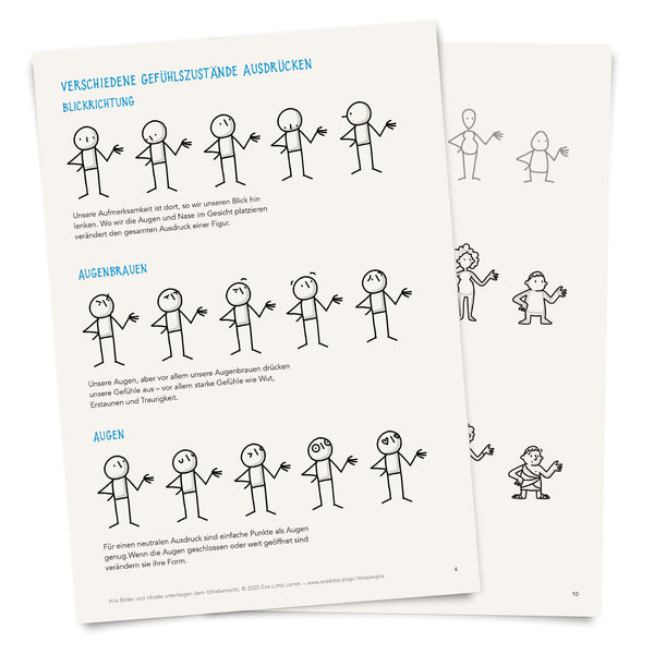 Little People Basics – Zeichenvorlage PDF (Deutsch) - Eva-Lotta's Shop