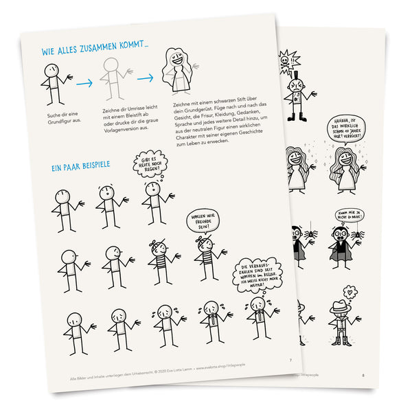 Little People Basics – Zeichenvorlage PDF (Deutsch) - Eva-Lotta's Shop