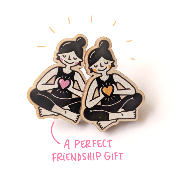 Wooden Yogi/ni Pin - Eva-Lotta's Shop
