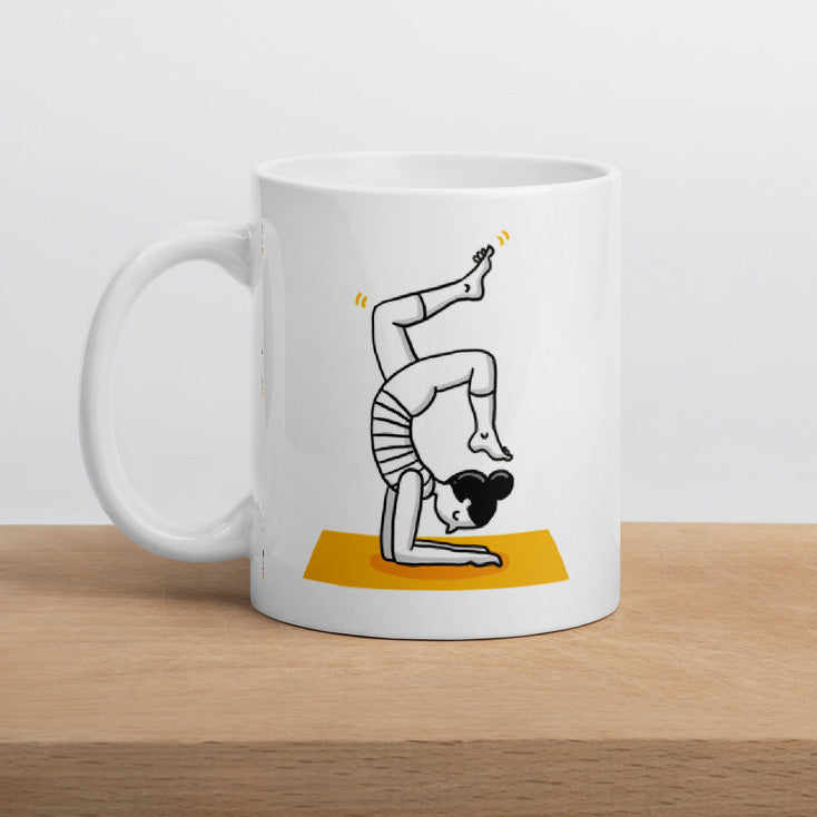 I Do Yoga Because Punching People Is Frowned Upon Ceramic Mug Yoga Mug Yoga  Gift