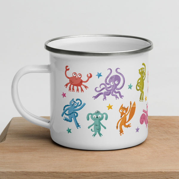 Enamel Mug – Animal Skate Party