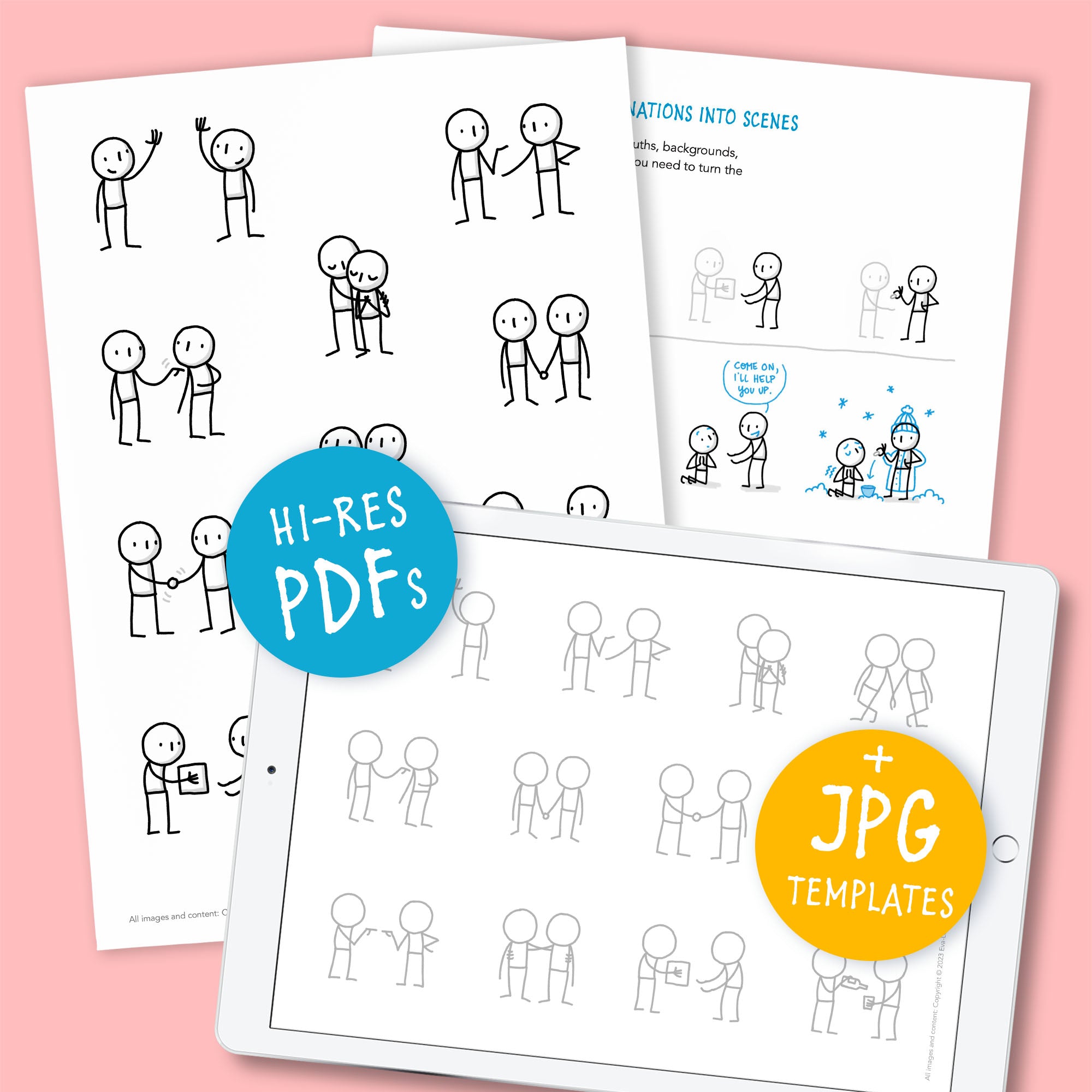 **NEW** Little People Pairs – Printable Templates – PDF (English) - Eva-Lotta's Shop