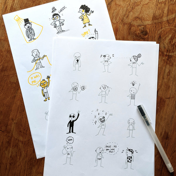 Little People Basics (Dessiner des personnages simples)  – Un PDF à imprimer (Français) - Eva-Lotta's Shop