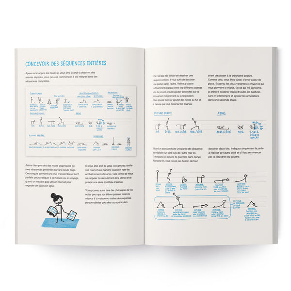 Yoganotes – Dessinez les postures de yoga  – Version imprimée (Français) - Eva-Lotta's Shop