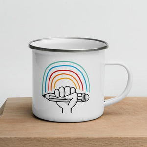 Enamel Mug – Sketching Rainbow - Eva-Lotta's Shop