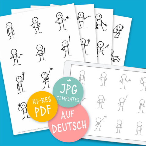 Little People Basics – Zeichenvorlage PDF (Deutsch) - Eva-Lotta's Shop